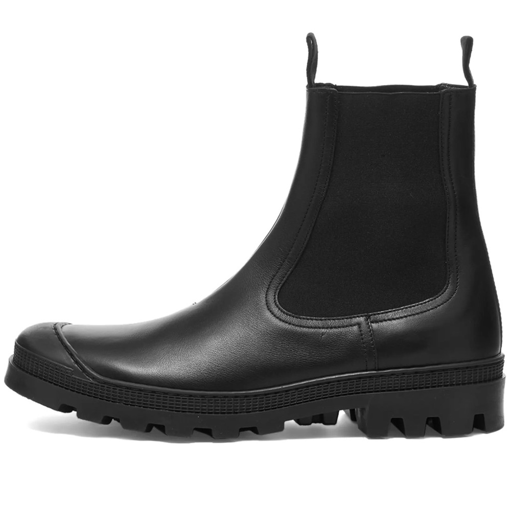 LOEWE Rubber-trimmed leather Chelsea boots, Size 10 US/43 EU